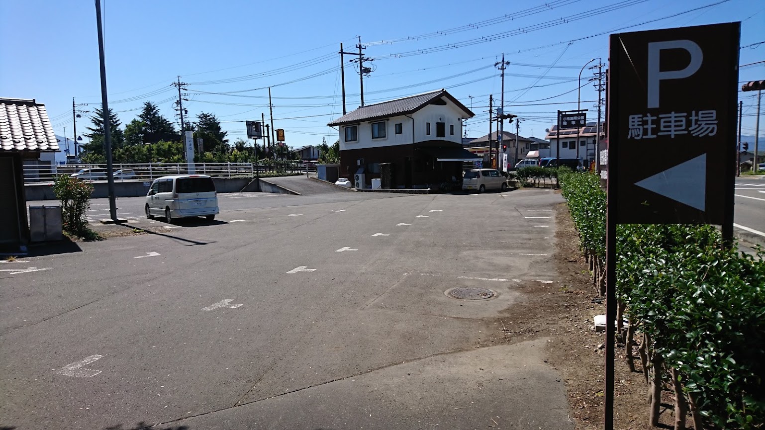 小布施 Café+ Delight 店舗隣接の町営駐車場（広くて停めやすい）